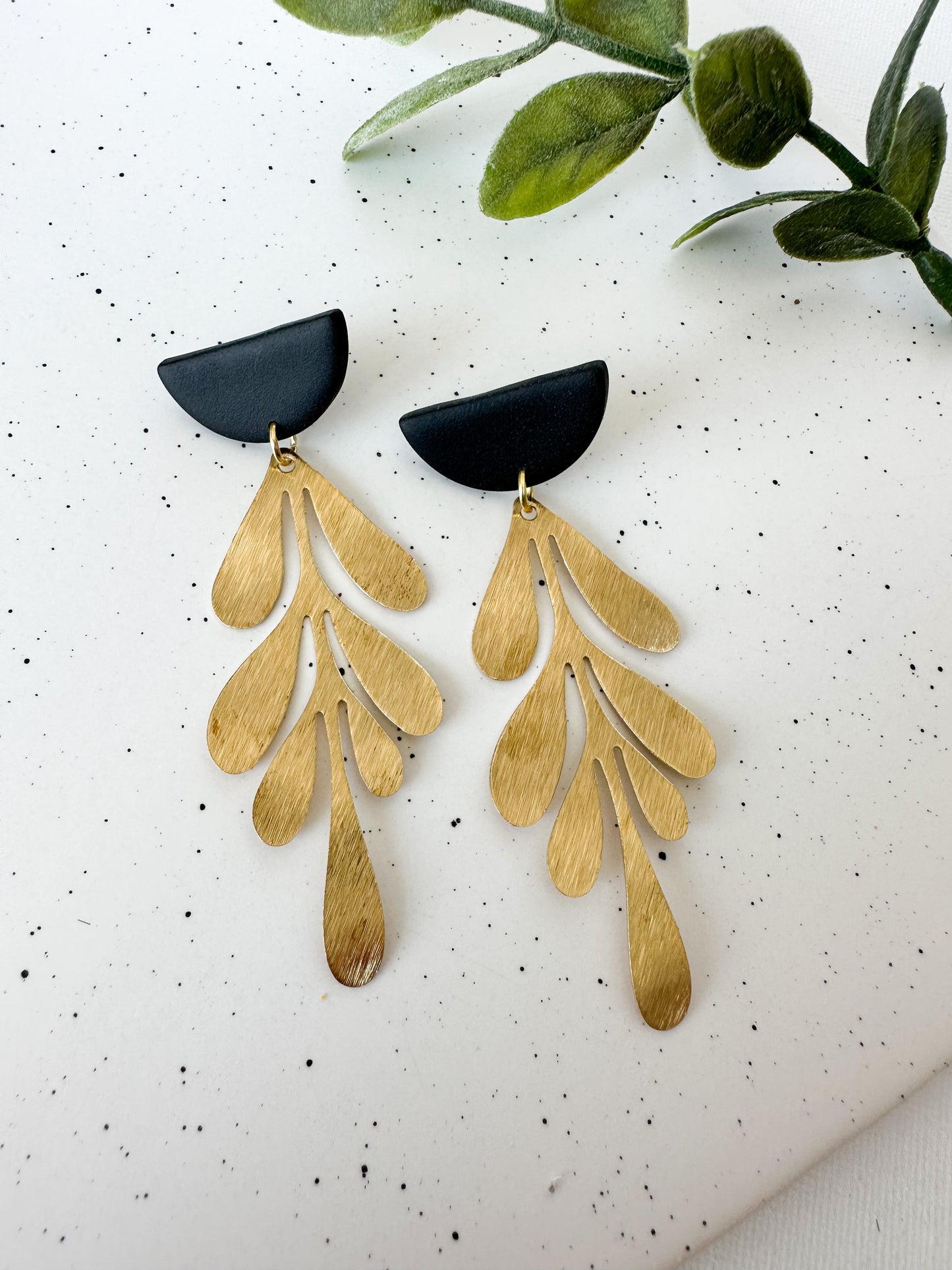 Black and Gold Dangles (Large)