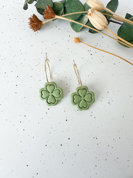 Four Leaf Clover Hoops