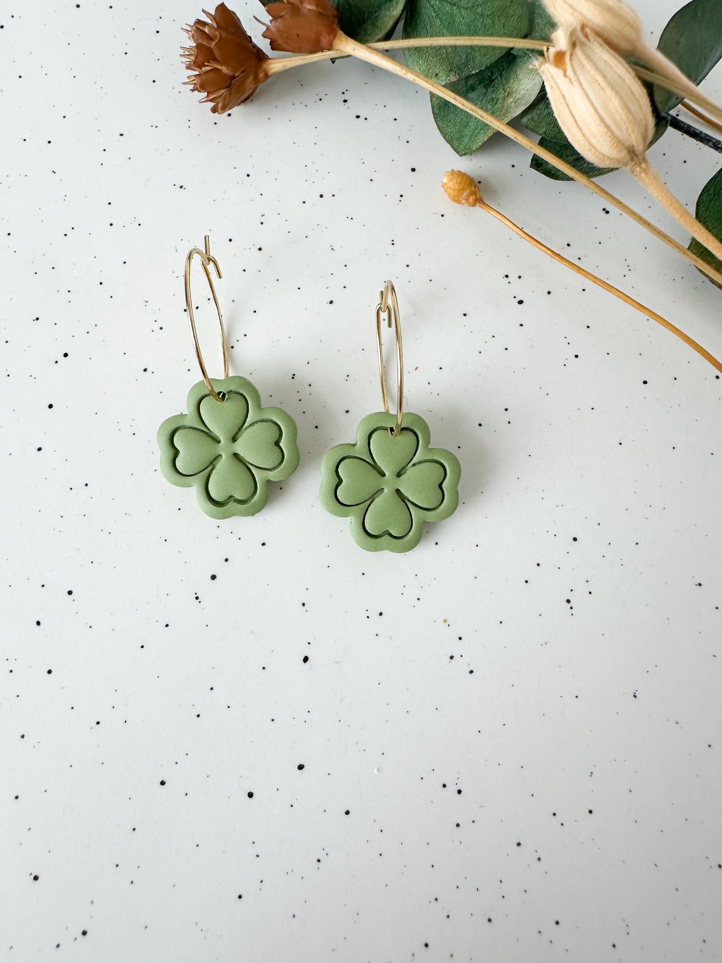 Four Leaf Clover Hoops