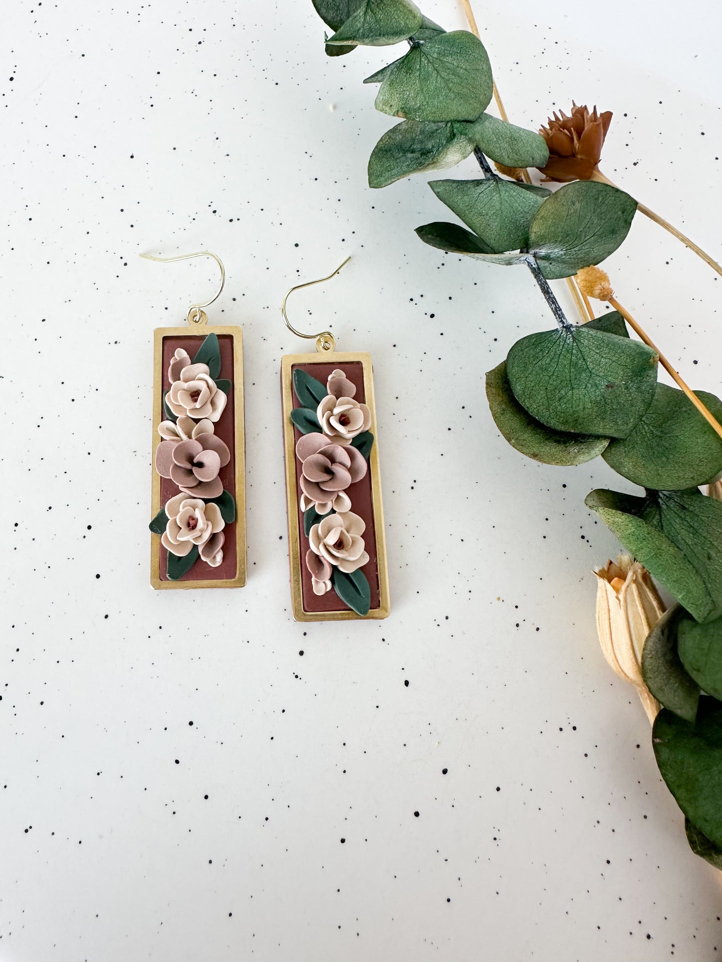 Limited Edition Framed Floral Earrings