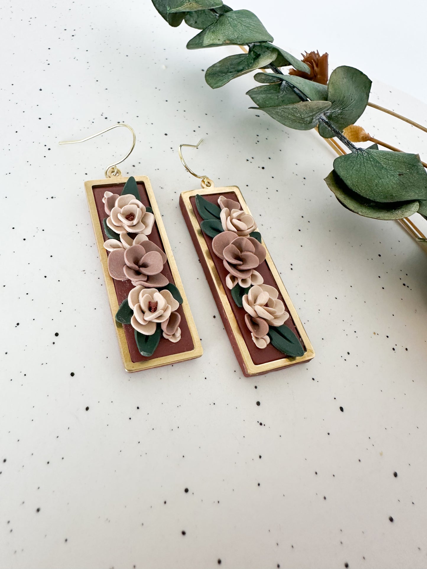 Limited Edition Framed Floral Earrings