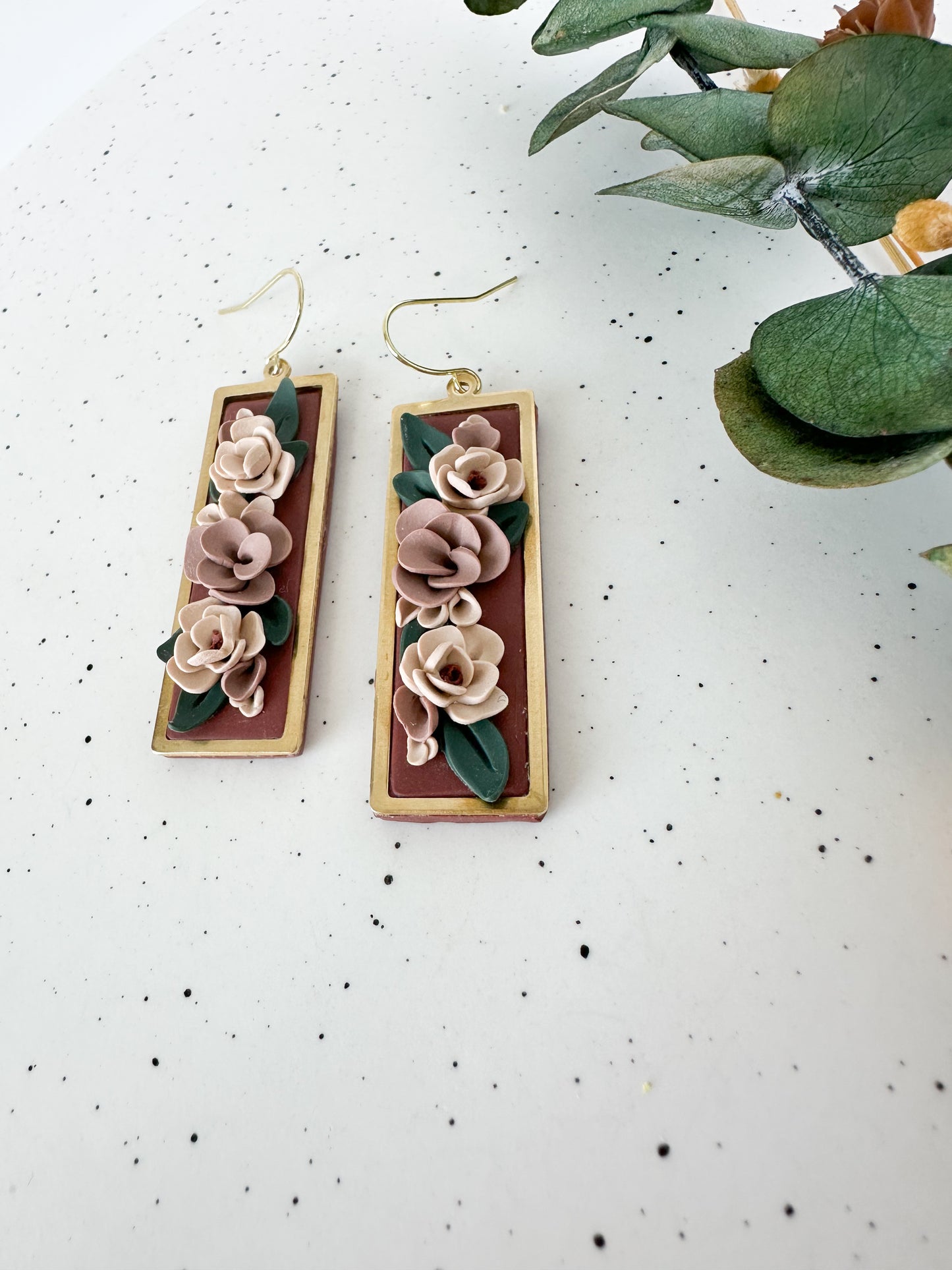 Limited Edition Framed Floral Earrings