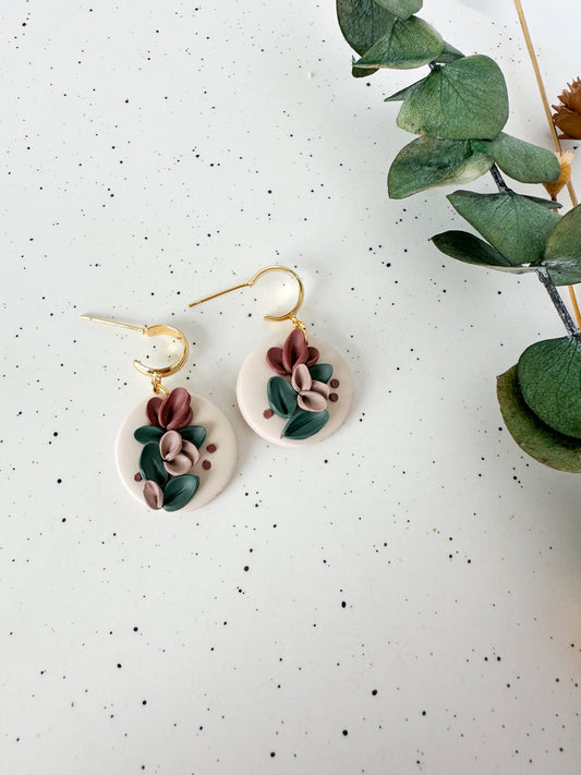 Neutral Floral Earrings