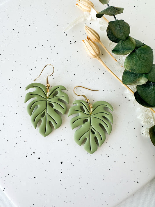 Monstera Earrings