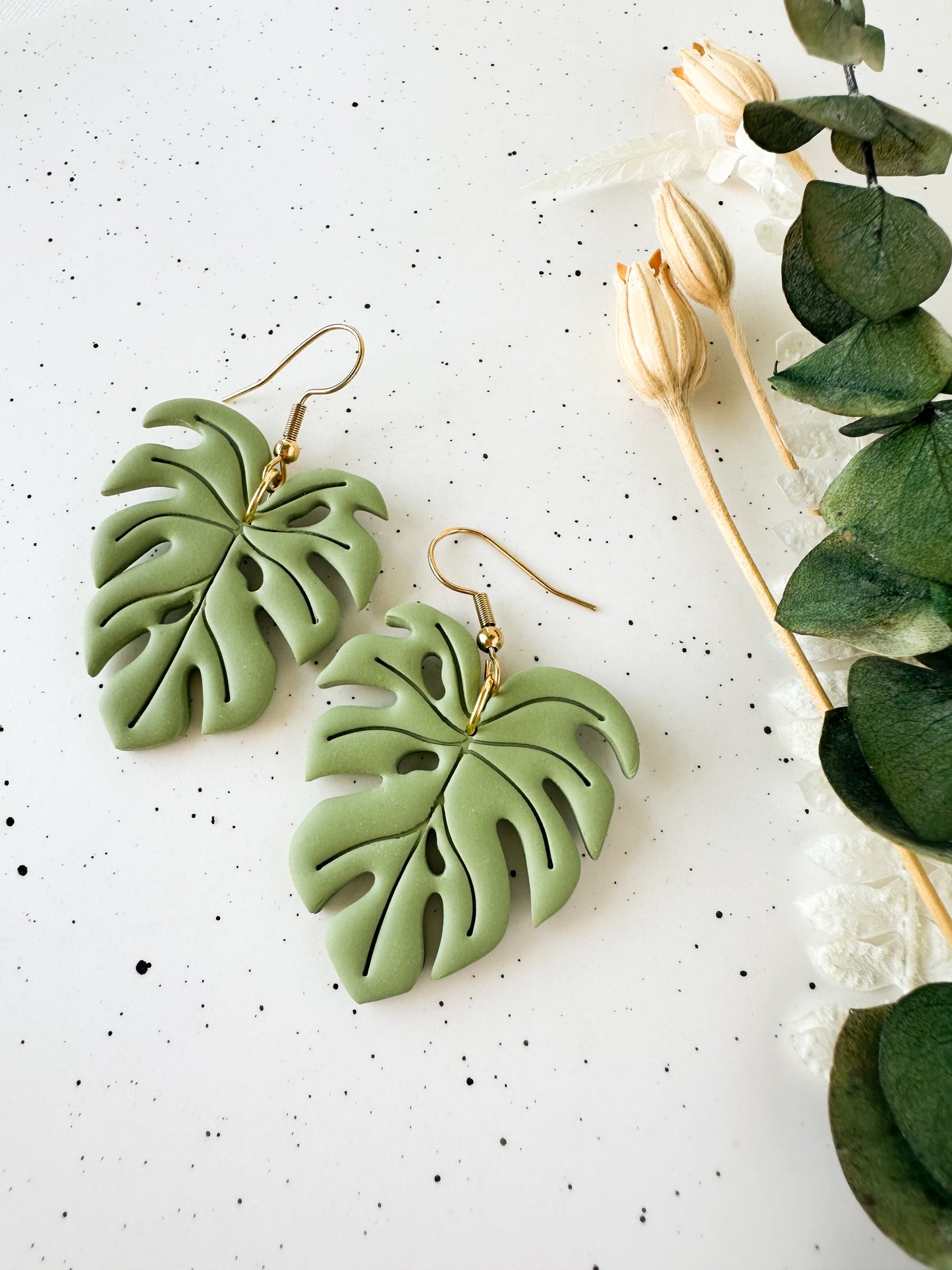 Monstera Earrings