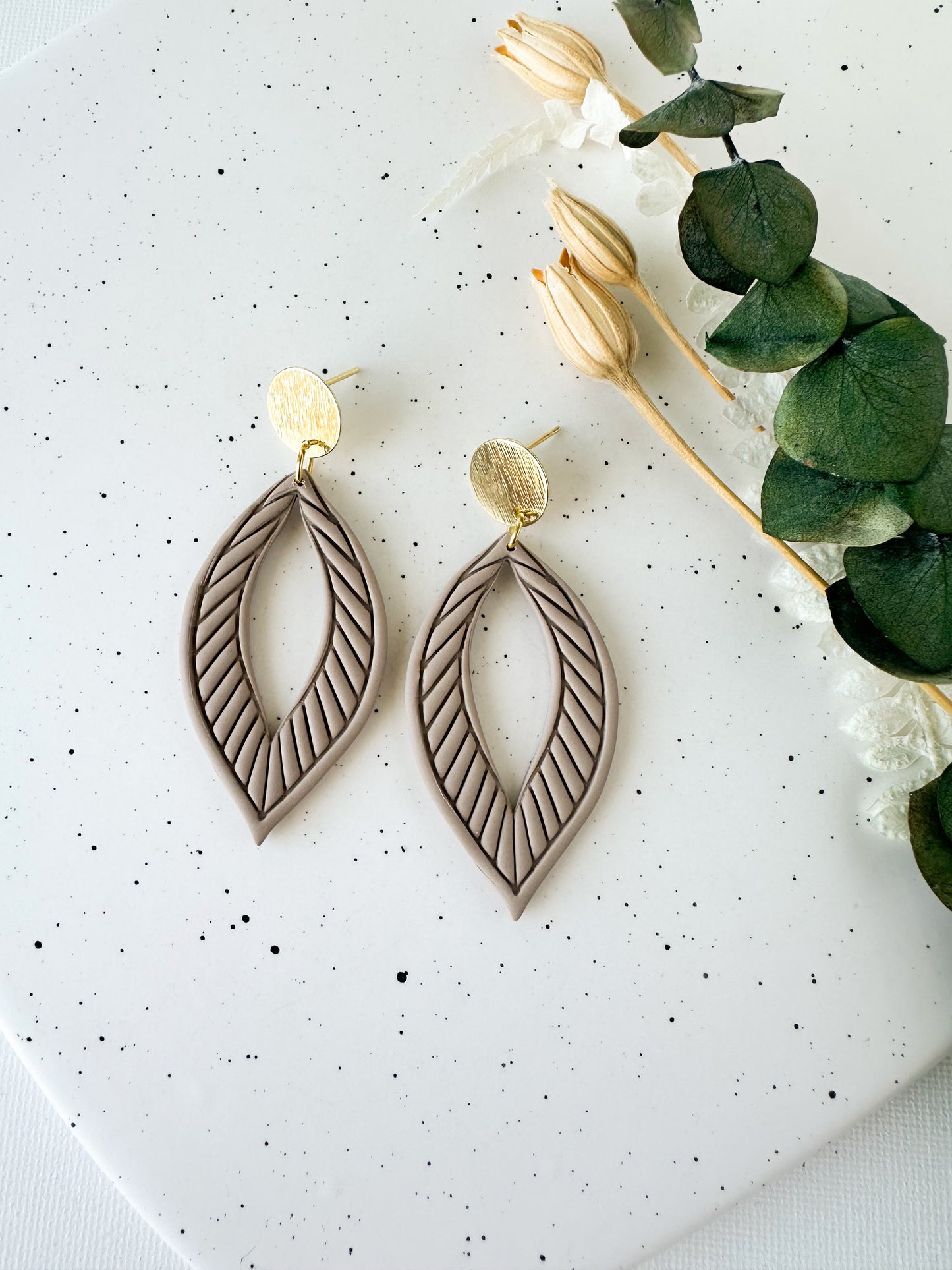 Neutral Geometric Earrings