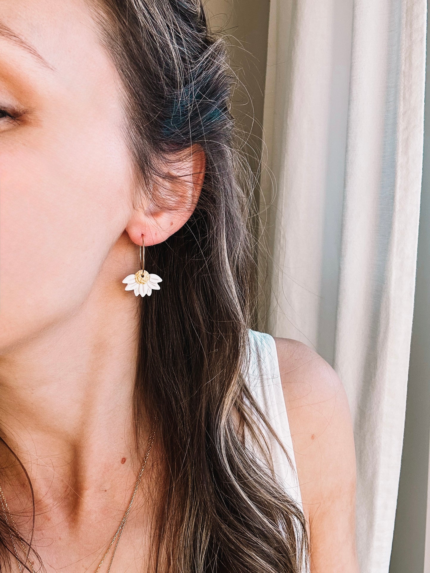 Half Daisy Hoops