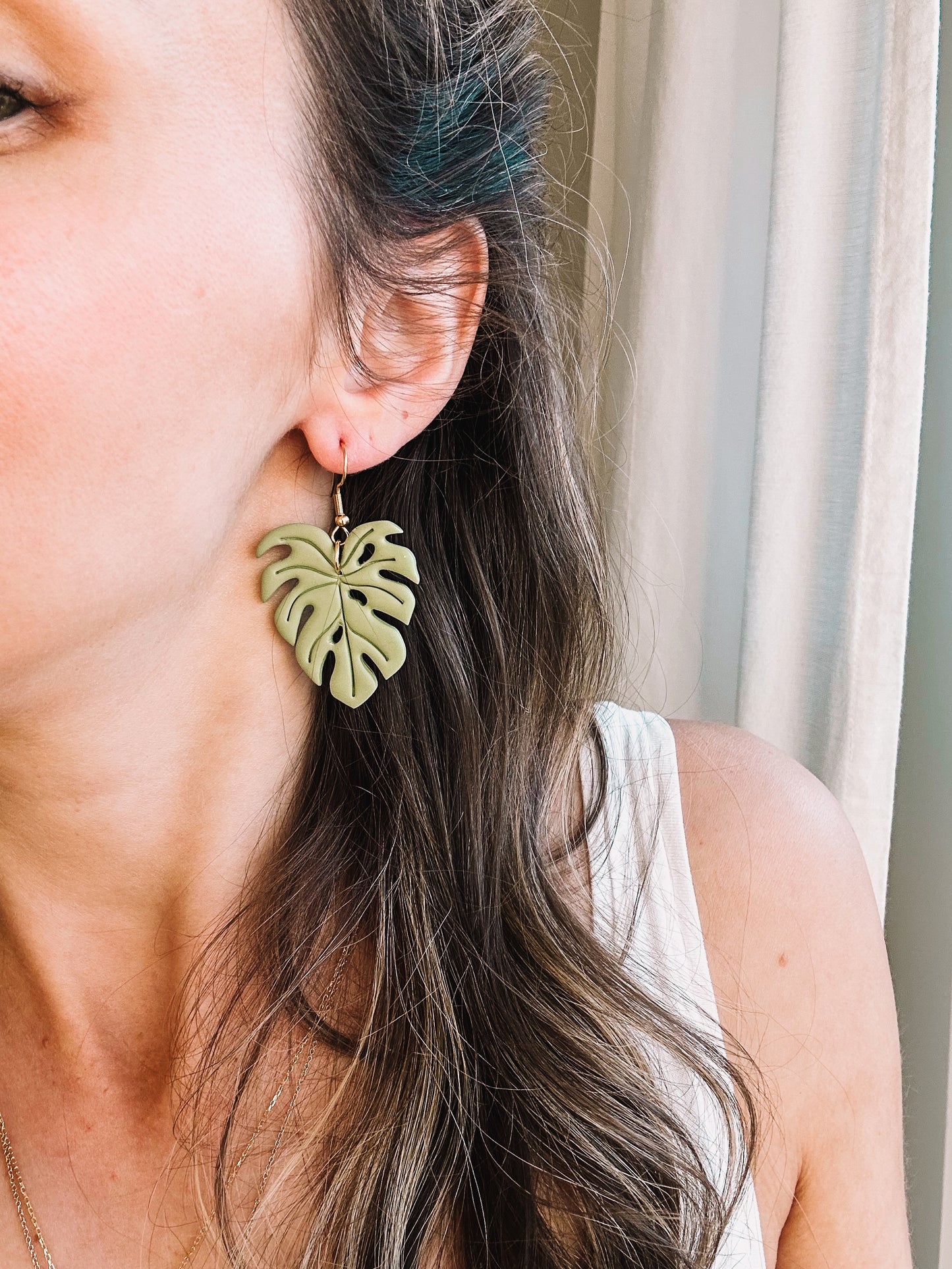 Monstera Earrings