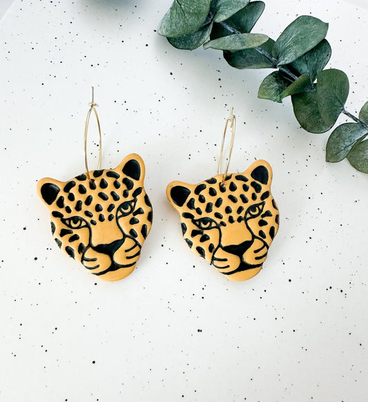 Leopard Hoop Earrings